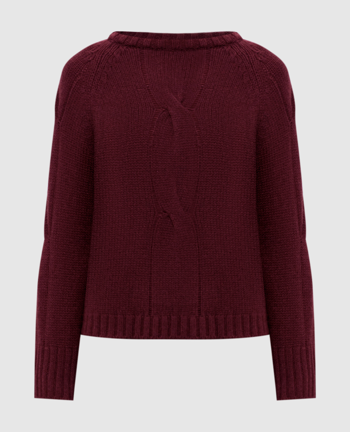 Burgundy cashmere sweater with textured pattern Enrico Mandelli