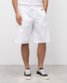 Dolce&Gabbana White shorts with logo GP0Y4TFUFNV