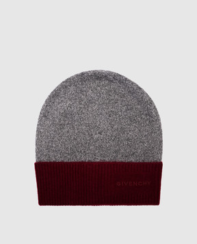 Givenchy Grey cashmere hat with logo 710009322001