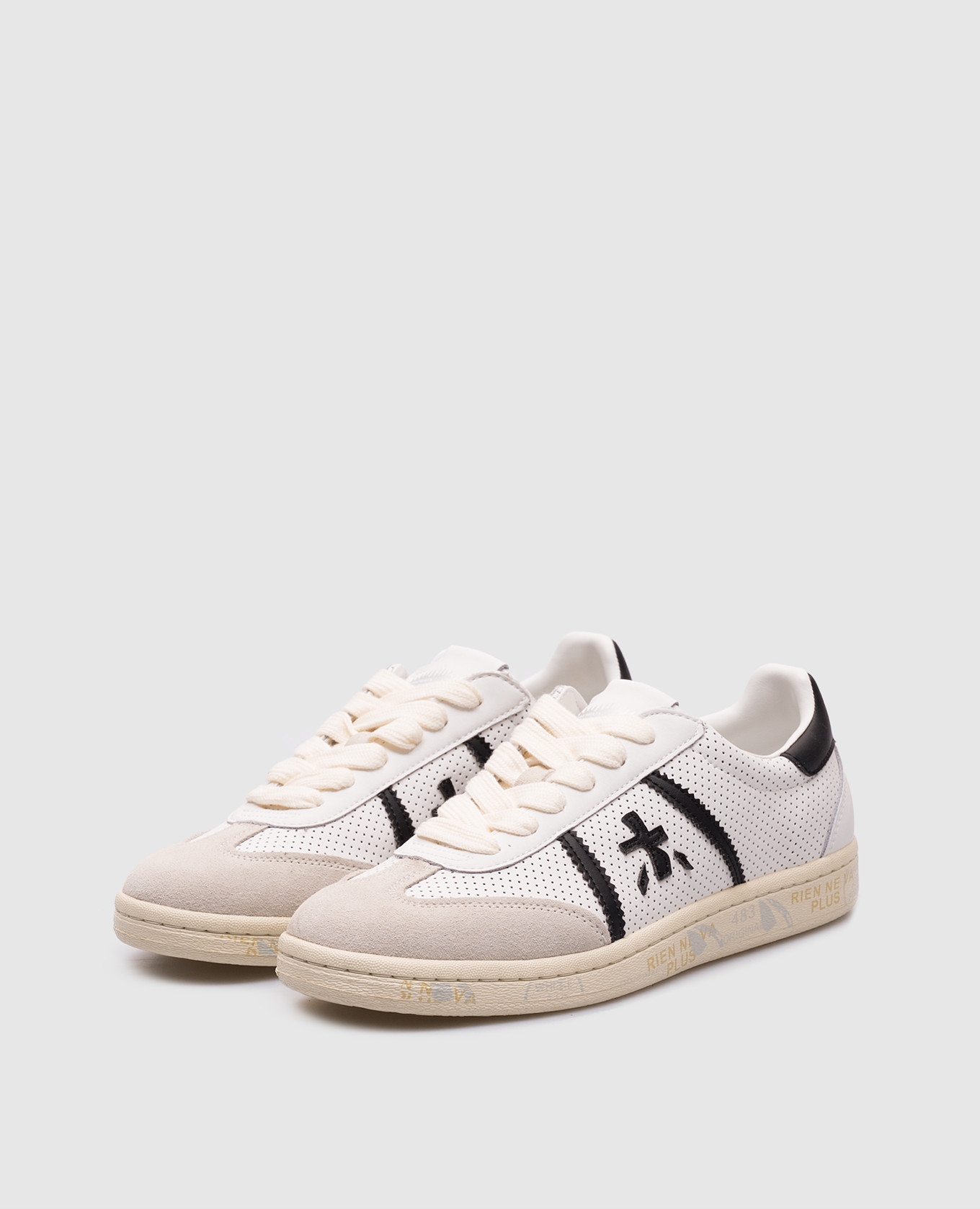 

White leather sneakers BONNIE with perforations Premiata