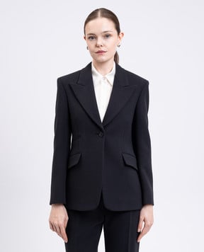 The Row Black Enida jacket with wool 8916W2906