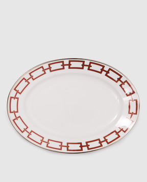 Ginori 1735 Catene white porcelain oval dish 004RG00FVS130010340