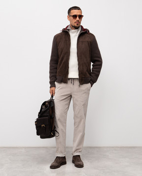 Brunello Cucinelli Brown checkered shirt MY6471718