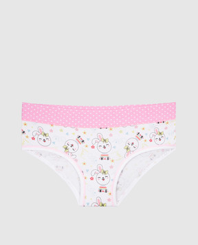 RiminiVeste Children's white panties Jadea in a print with the inscription girl love 495