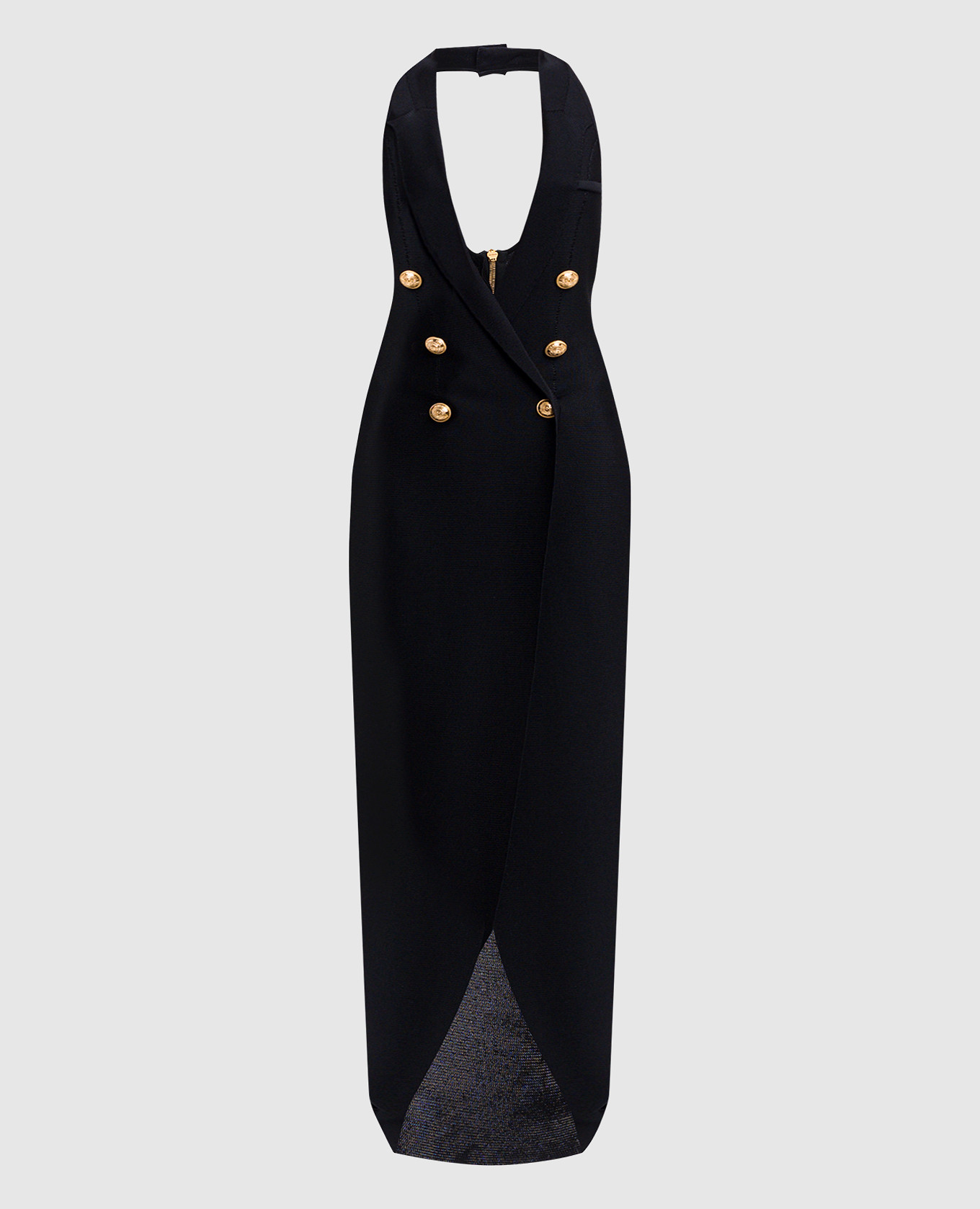 

Black maxi dress with open back Balmain