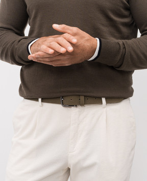 Peserico Khaki suede belt R72028C0CC645