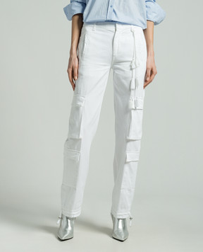 Dondup White cargo Tori DP711CF0176DPTDW