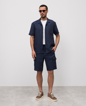 Peserico Blue linen shirt R5604902607