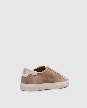 Brunello Cucinelli Brown suede sneakers with logo MZUCHHP330
