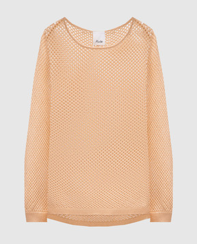 Allude Beige openwork sweater made of wool and cashmere 25217654