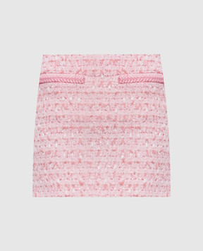 Rowen Rose Pink tweed mini skirt SKRRR242
