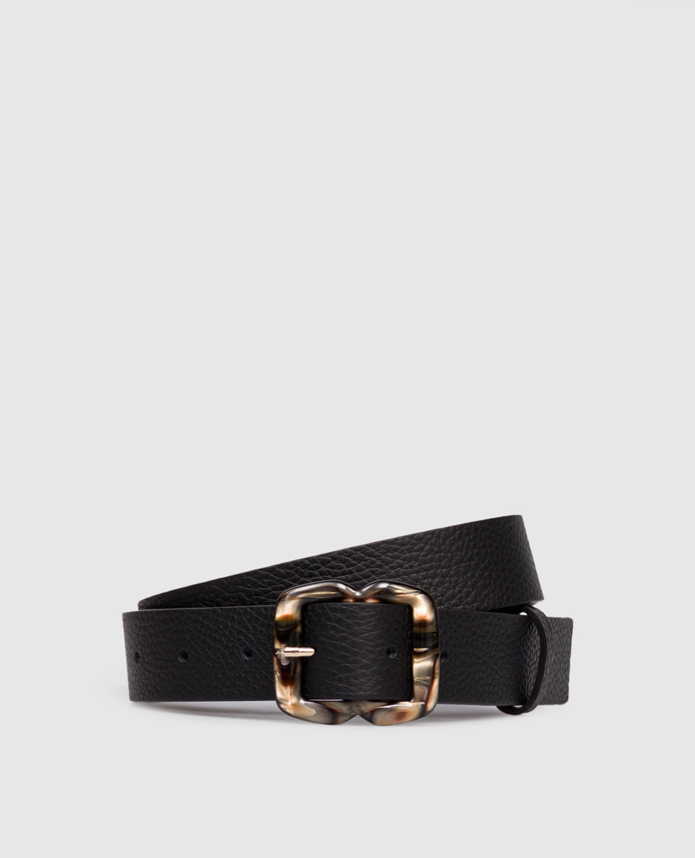 Maya black leather belt