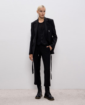 Ann Demeulemeester Elin black double-breasted wool jacket B0013157FA646