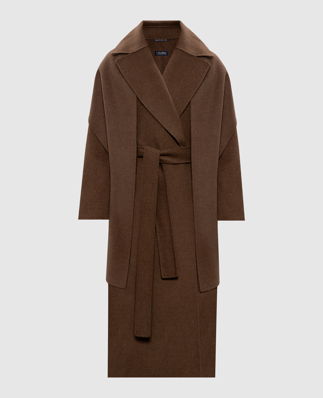 

Brown CUORE wool coat with scarf Max Mara