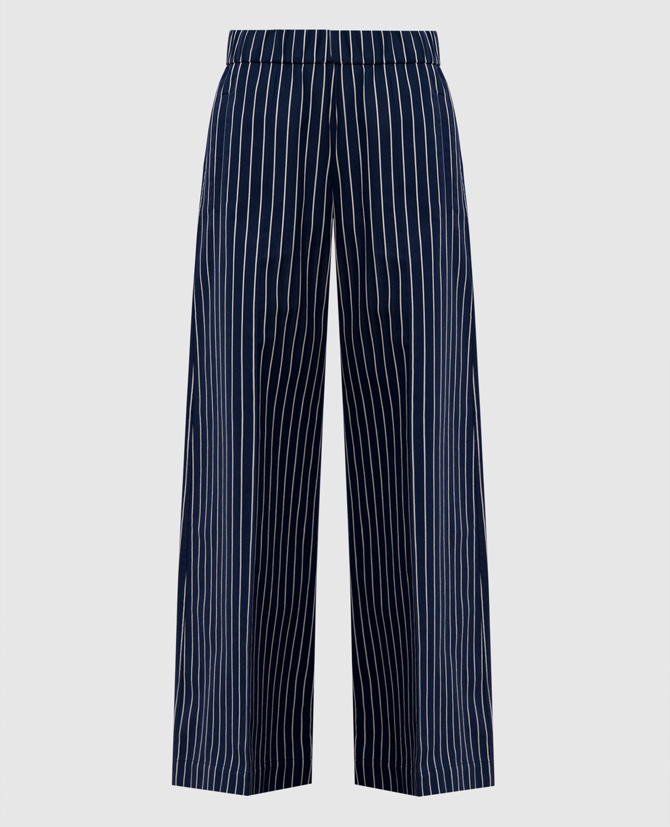 

Blue palazzo with striped silk Brunello Cucinelli