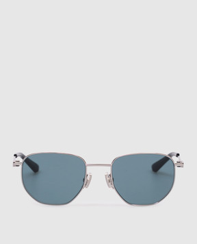 Bottega Veneta Silver Split Panthos Sunglasses 779505V4450