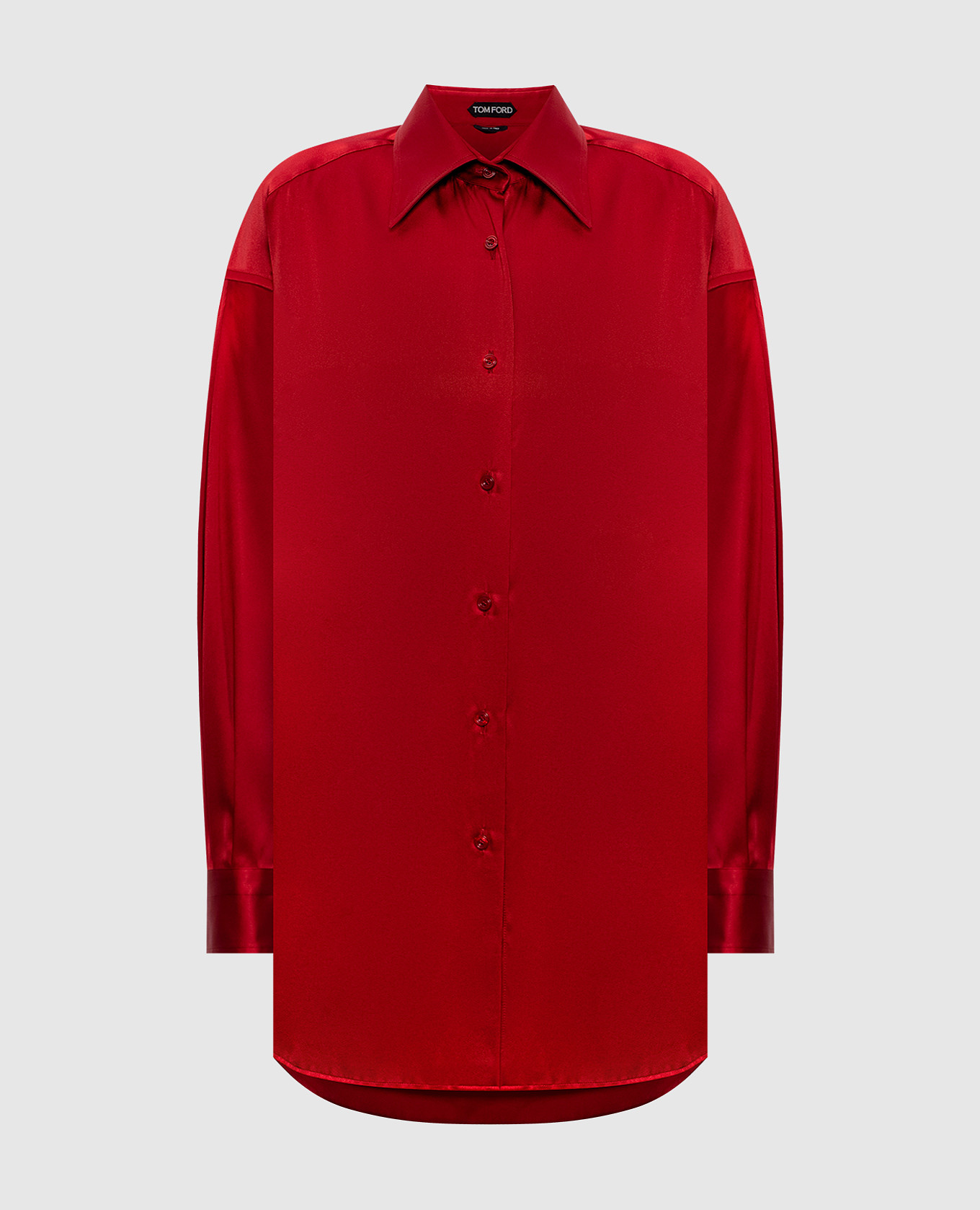 Red silk blouse Tom Ford