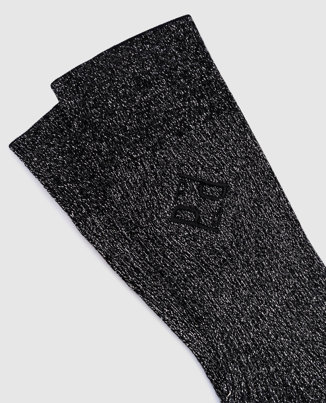 

Black lurex socks with logo Peserico
