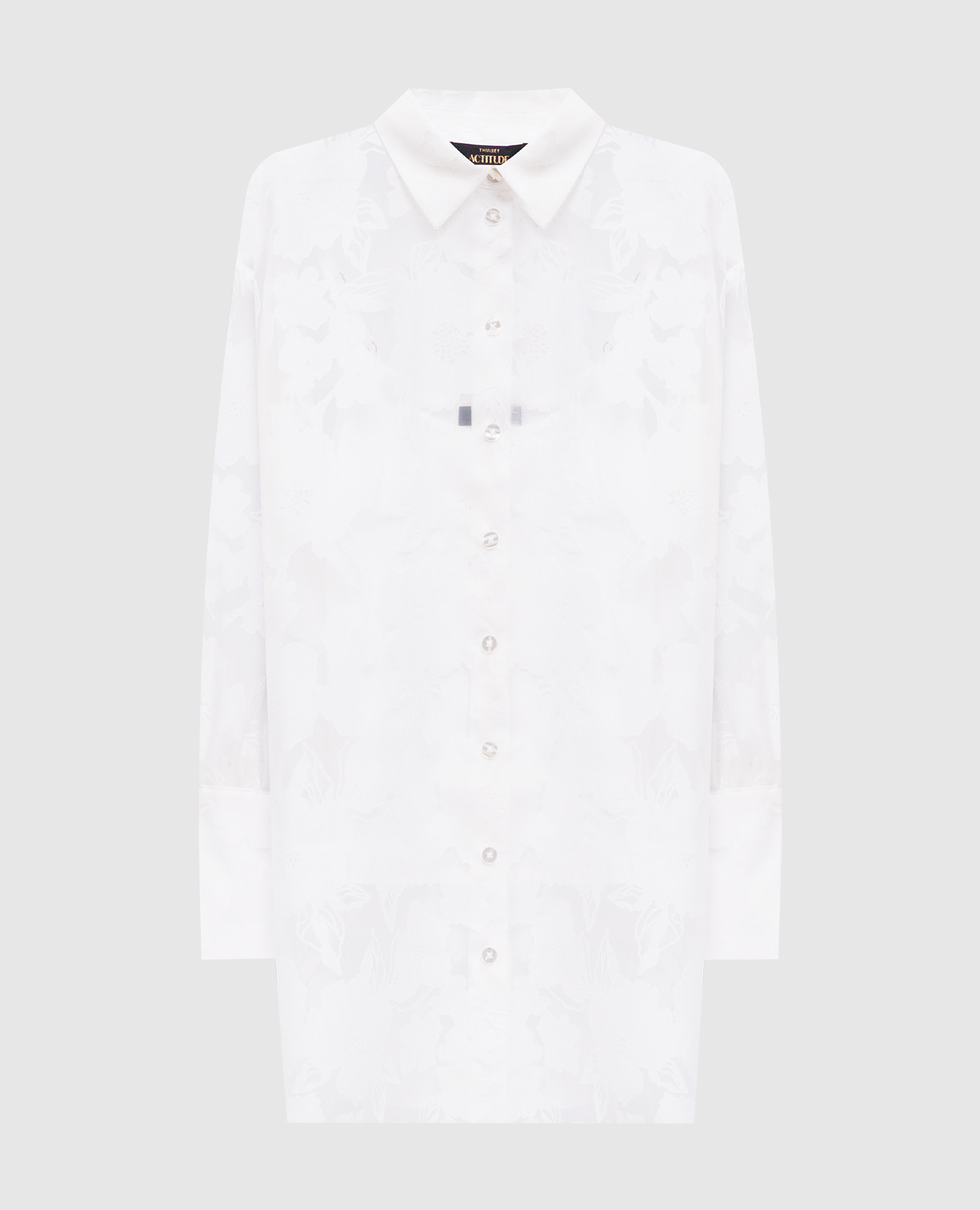 

White blouse with floral pattern Twinset Actitude