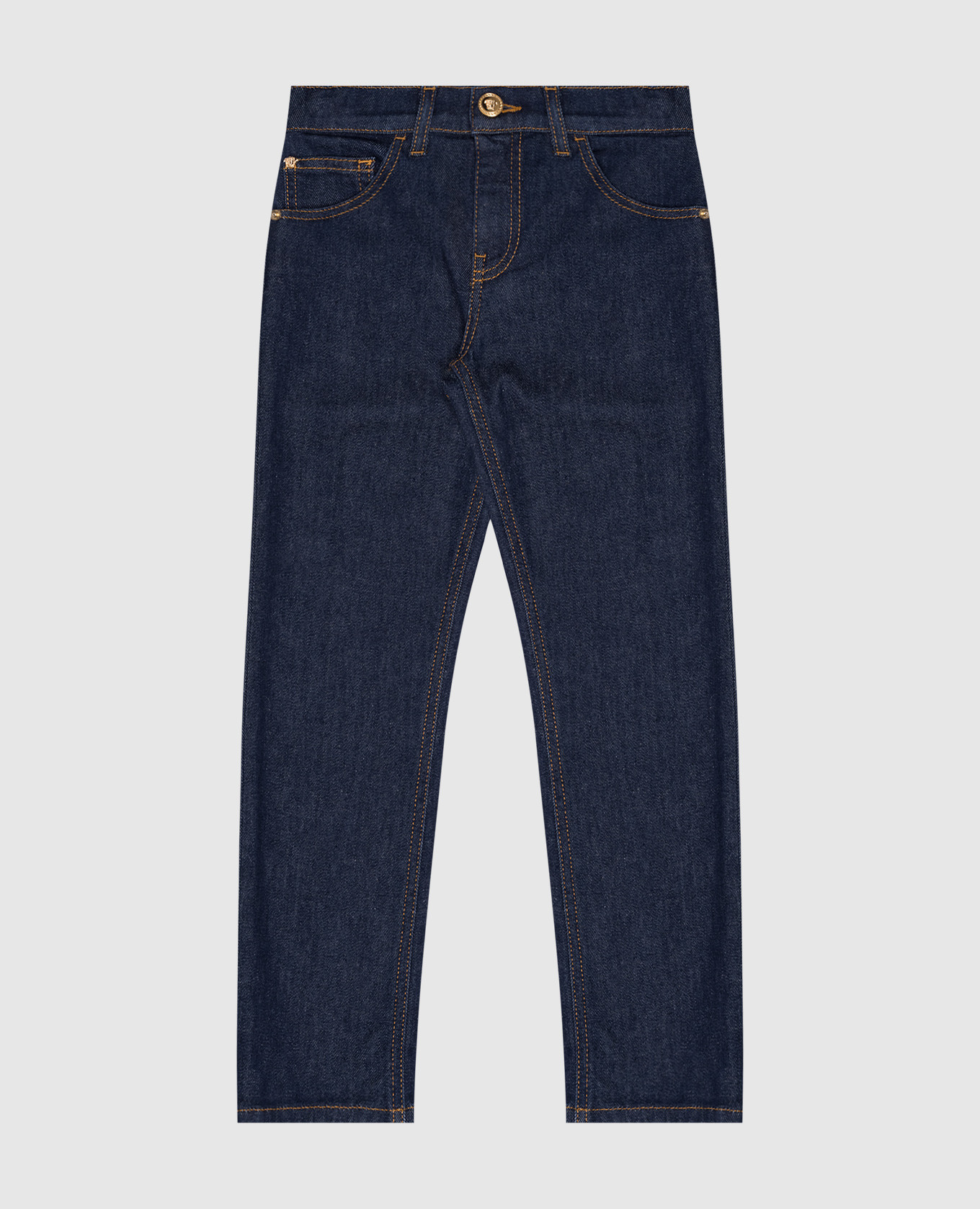 

Baby blue jeans with logo patch Versace