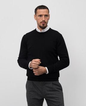 MooRER ORVIETO black cashmere and silk jumper ORVIETOWS5
