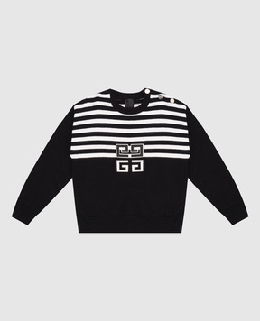 Givenchy Children's black striped sweater H3041512+