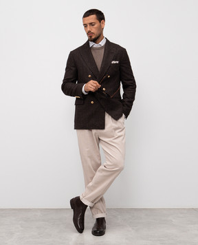 ISAIA White checkered shirt IM10TCC9818