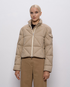 Moncler Beige Keros down jacket with wool K20931A00098598NZ