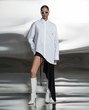 SSHEENA CANOTTA white shirt with a reaper effect 24SSCANOTTATS24003