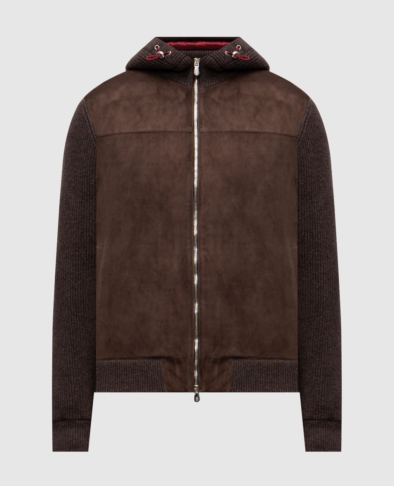 

Brown cashmere combination jacket Brunello Cucinelli