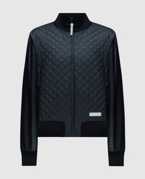 Balmain Black quilted jacket CH6TF585ME56