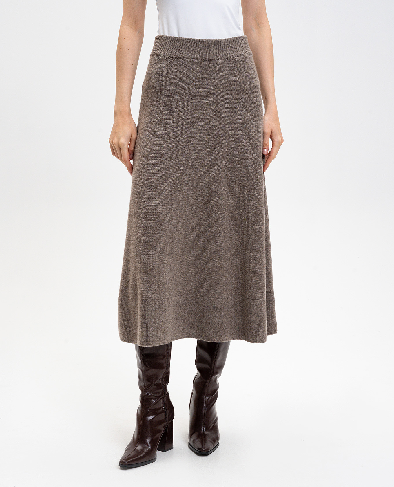 

Brown cashmere skirt Agnona