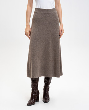 Agnona Brown cashmere skirt KG100600K080N
