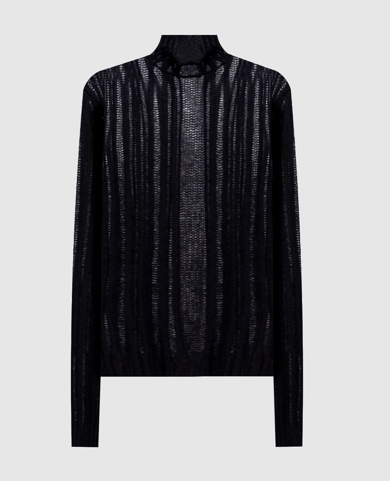 Aamu black turtleneck with cashmere, silk and alpaca wool
