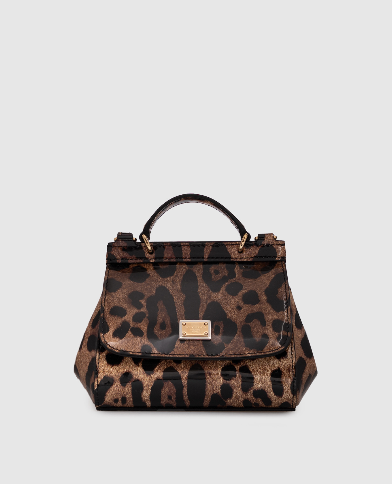 

Sicily children's patent leather mini bag in animal print Dolce&Gabbana, Brown