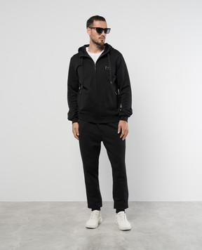 Dolce&Gabbana Black joggers with metallic logo GVXQHTG7F2G