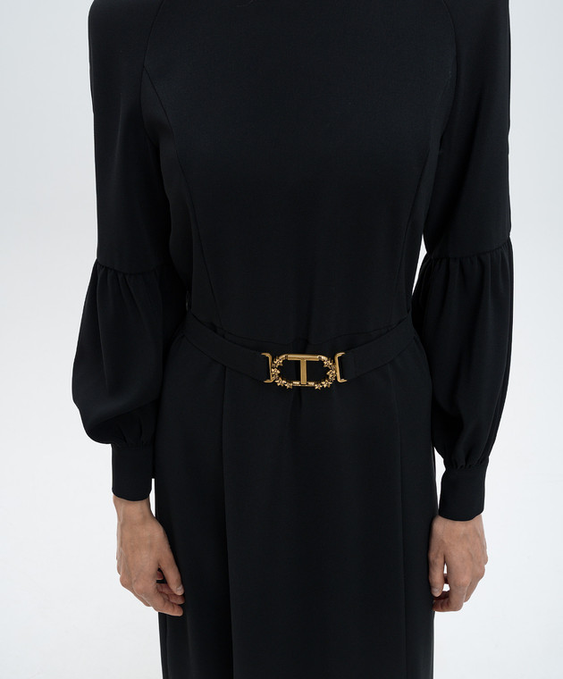 Twinset - Black dress with a belt 242TP208A - shop with European