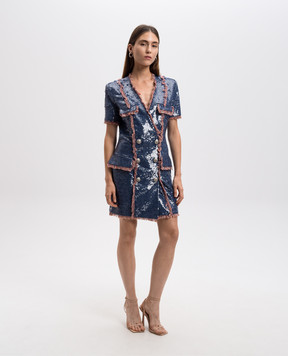 Balmain Blue dress with sequins 123500