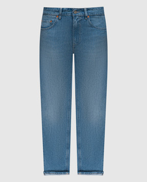 Dondup Mila blue jeans with logo patch DP466DF0266DGZ6