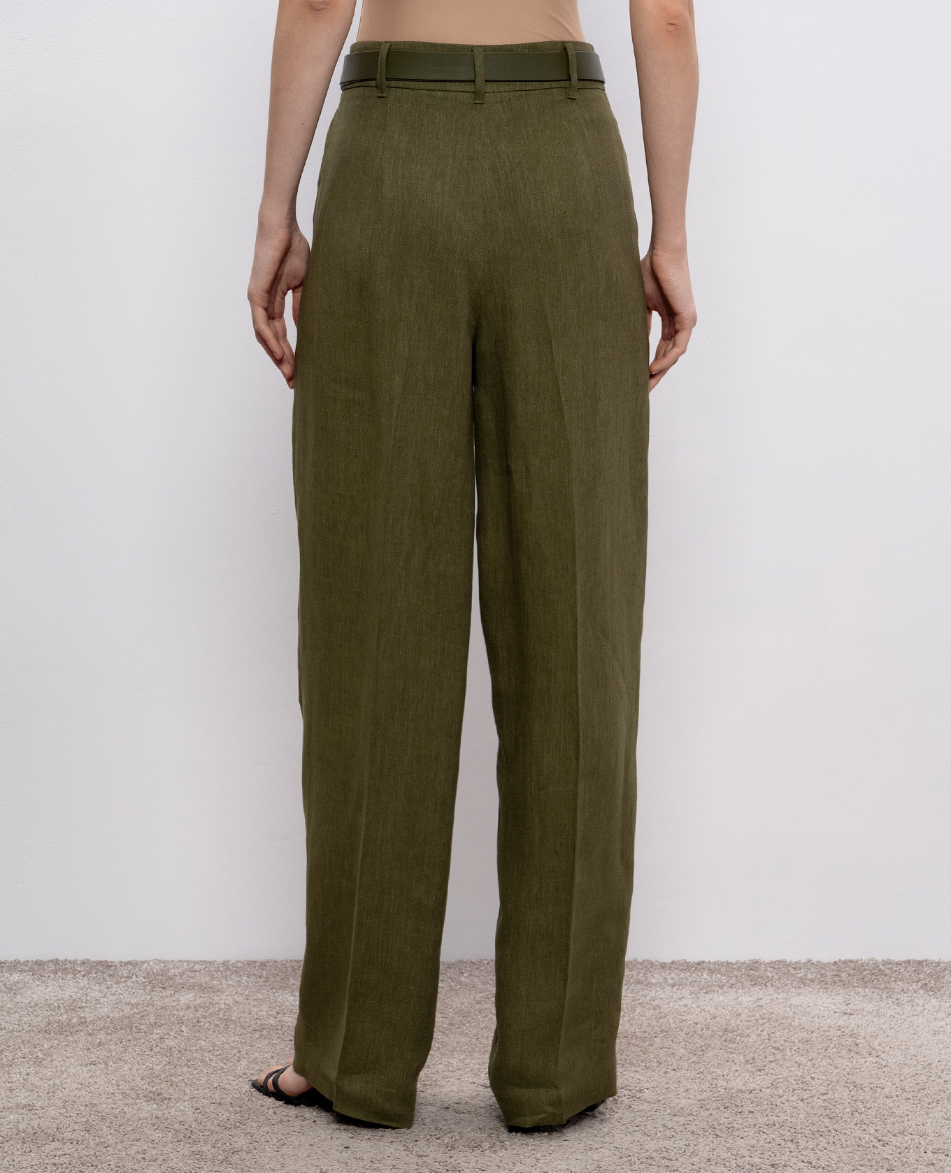 SIAMESE green linen pants Max Mara 4