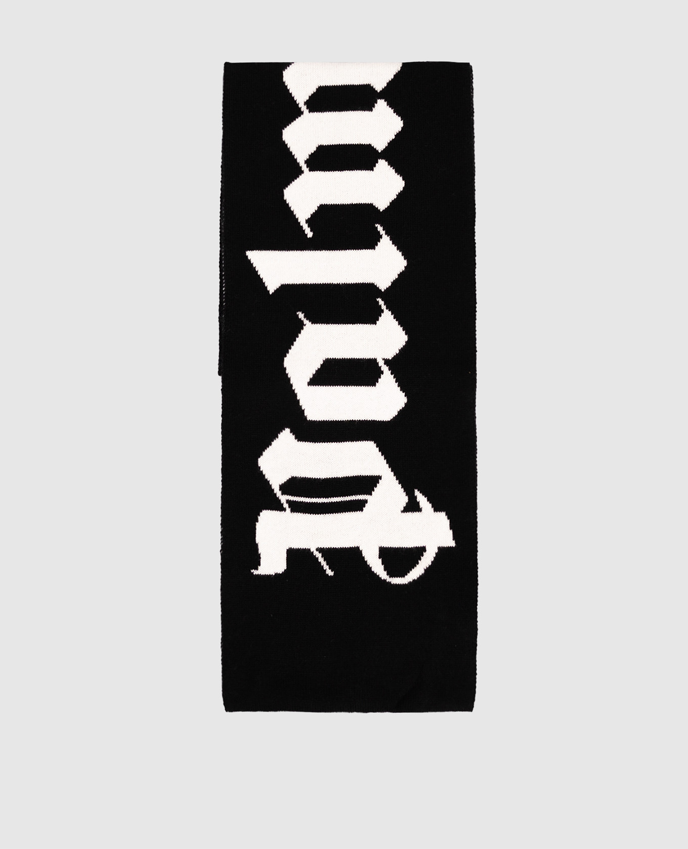 Children&#39;s black scarf with wool Palm Angels