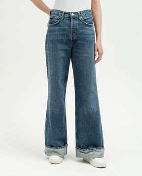 AGOLDE Blue Dame jeans with lapels A91591206