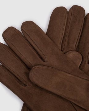 Sermoneta Gloves Brown suede gloves 3052BT