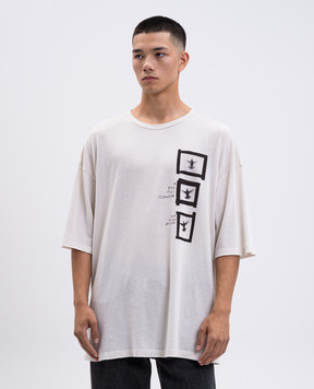 Ann Demeulemeester Dieter white T-shirt with print B0013221FA637
