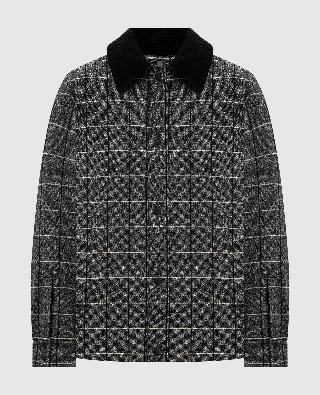 

Down jacket with checked wool Dolce&Gabbana, Grey