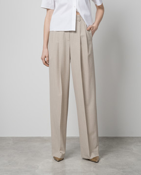 Theory Beige pants made of wool O0101254