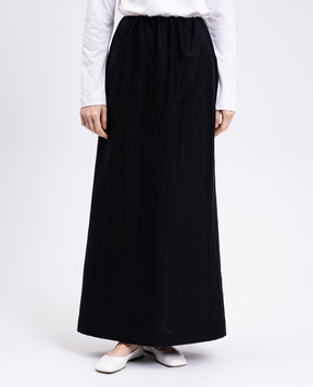 The Row Saul black skirt with silk 9045W3838