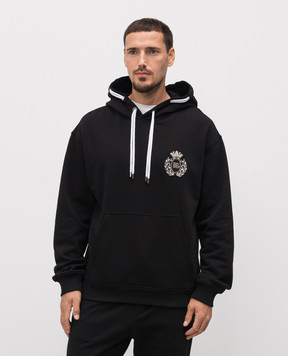 Dolce&Gabbana Black hoodie with logo G9BSGZG7PFU