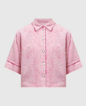 Simkhai Khloe pink tweed shirt 3252204SW