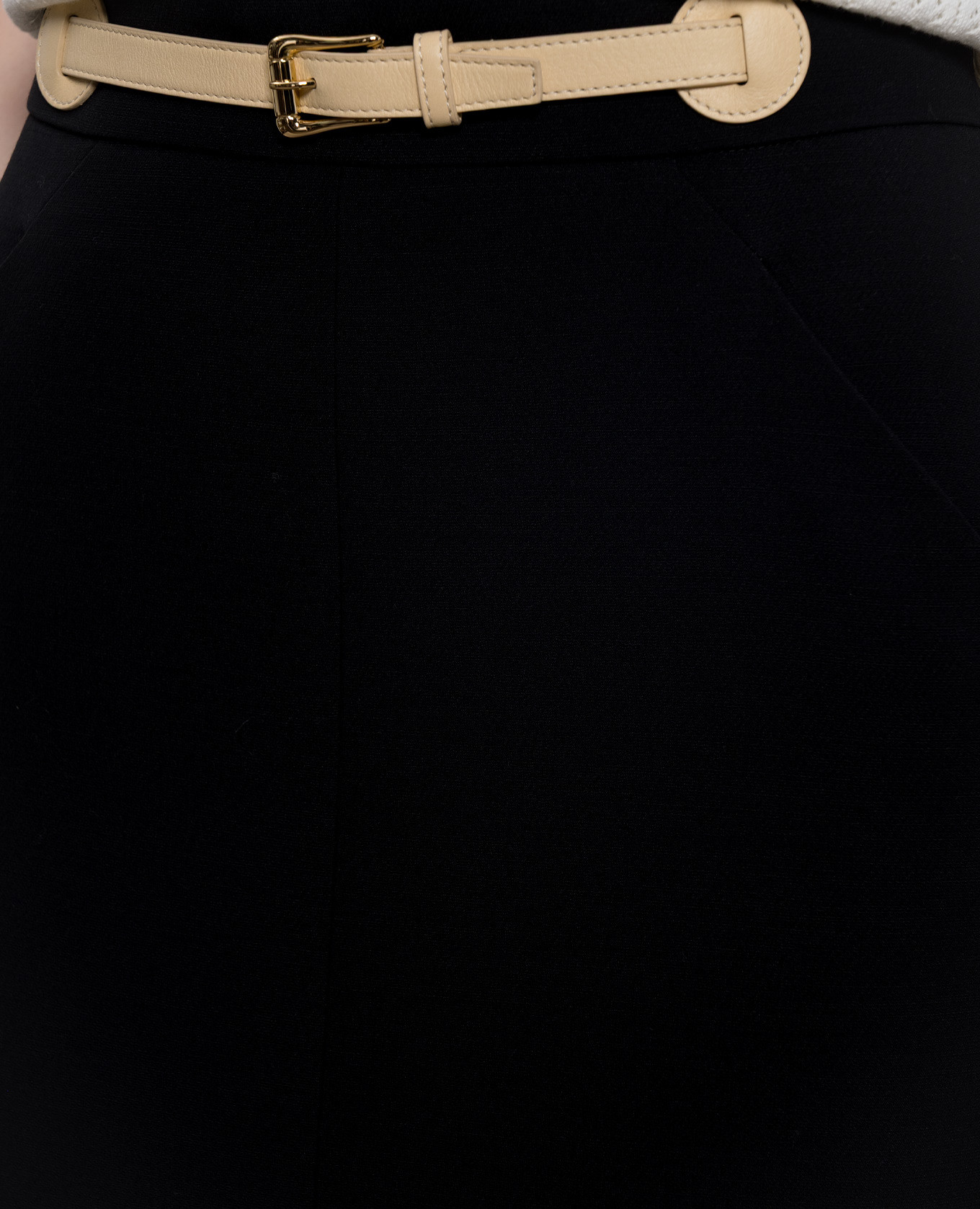Black wool and silk skirt Valentino 5